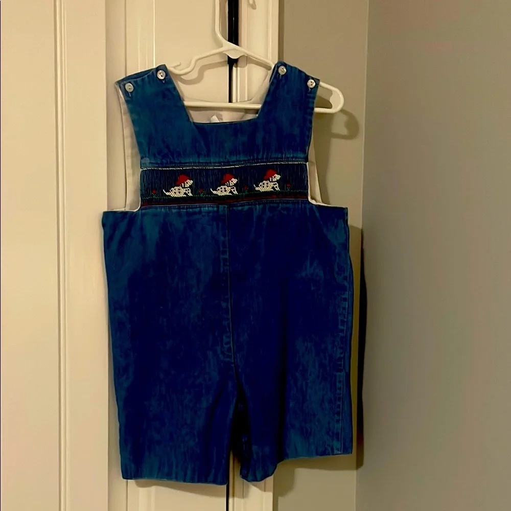 Rags Land Blue Denim Kids Overalls with Dalmatian Design - Picture 1 of 9